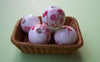 Accessories - 20 Pcs Of Hand Painted Chinese Red Peony Flower Ceramic Round Beads 12mm A1890