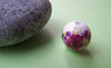 Accessories - 20 Pcs Of Hand Painted Lovely Red Flower Chinese Ceramic Beads 12mm A1892