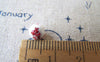 Accessories - 20 Pcs Of Hand Painted Lovely Red Flower Chinese Ceramic Beads 6mm A567