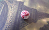 Accessories - 20 Pcs Of Hand Painted Lovely Red Flower Chinese Ceramic Beads 6mm A567