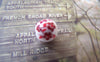 Accessories - 20 Pcs Of Hand Painted Lovely Red Flower Chinese Ceramic Beads 8mm A568