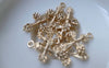 Accessories - 20 Pcs Of KC Gold Tone Flower Cross Charms 17x26mm A7587