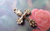 Accessories - 20 Pcs Of KC Gold Tone Flower Cross Charms 17x26mm A7587