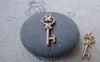 Accessories - 20 Pcs Of KC Gold Tone Skeleton Key Heart Key Charms 9x21mm A7583
