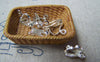 Accessories - 20 Pcs Of Lovely Filigree Silver Tone Ear Clips 12mm A1130