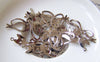 Accessories - 20 Pcs Of Platinum White Gold Tone Brass Flat Heart Bow Cat Charms 10x30mm A5399