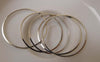 Accessories - 20 Pcs Of Platinum White Gold Tone Brass Seamless Rings 30mm 20gauge A7372
