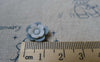 Accessories - 20 Pcs Of Resin Blue And White Flower Cameo 13mm A5703