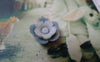 Accessories - 20 Pcs Of Resin Blue And White Flower Cameo 13mm A5703