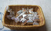 Accessories - 20 Pcs Of Silver Tone Bow Tie Knot Connector 7x12mm A4478