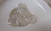 Accessories - 20 Pcs Of Silver Tone Filigree Flower Connector Charms 15mm A7361