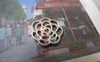 Accessories - 20 Pcs Of Silver Tone Filigree Flower Connector Charms 15mm A7361