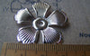 Accessories - 20 Pcs Of Silver Tone Flower Spacer Bead Caps 33mm A3433