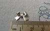 Accessories - 20 Pcs Of Silvery Gray Nickel Tone Bow Tie Knot Charms 10x15mm A6490