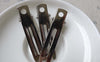 Accessories - 20 Pcs Of Silvery Gray Nickel Tone Filigree Flat Hair Clips 10x47mm A6868