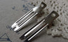 Accessories - 20 Pcs Of Silvery Gray Nickel Tone Filigree Flat Hair Clips 10x47mm A6868