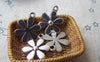 Accessories - 20 Pcs Of Tibetan Silver Antique Silver 6 Leaf Flower Charms 14mm A3848