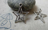 Accessories - 20 Pcs Of Tibetan Silver Antique Silver Double Star Charms 21x23mm A6333