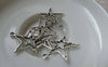 Accessories - 20 Pcs Of Tibetan Silver Antique Silver Double Star Charms 21x23mm A6333