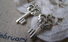 Accessories - 20 Pcs Of Tibetan Silver Antique Silver Filigree Key Charms 12x23mm A2946