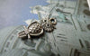 Accessories - 20 Pcs Of Tibetan Silver Antique Silver Lovely Owl Charms 9x19mm A6544