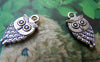 Accessories - 20 Pcs Of Tibetan Silver Antique Silver Lovely Owl Charms Double Sided 9x15mm A1851
