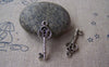 Accessories - 20 Pcs Of Tibetan Silver Antique Silver Skeleton Key Charms 10x30mm A1311