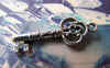 Accessories - 20 Pcs Of Tibetan Silver Antique Silver Skeleton Key Charms 10x30mm A1311