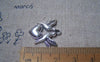 Accessories - 20 Pcs Of Tibetan Silver Antique Silver Two Love Birds Heart Charms 21x21mm A4945