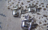 Accessories - 20 Pcs Of Tibetan Silver Antique Silver Two Love Birds Heart Charms 21x21mm A4945