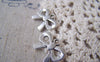 Accessories - 20 Pcs Of Tibetan Silver Flat Bow Tie Knot Charms 14x19mm A4646