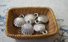 Accessories - 20 Pcs Of Tibetan Silver Lovely 3D Scallp Shell Charms Double Sided 12mm A2348