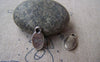 Accessories - 20 Pcs Of Tibetan Silver Oval Charms 8x15mm A1967