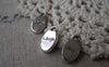 Accessories - 20 Pcs Of Tibetan Silver Oval Charms 8x15mm A1967