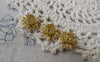 Accessories - 20 Pcs Raw Brass 3D Filigree Flower Charms Findings 8x16mm A7294