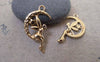 Accessories - 20 Pcs Rose Gold Tone Fairy Angel On Crescent Moon Charms Pendants A7413