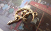 Accessories - 20 Pcs Rose Gold Tone Fairy Angel On Crescent Moon Charms Pendants  A7413
