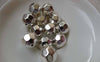 Accessories - 20 Pcs Silver Coated CCB Plastic Faceted 3D Beads 12mm A6685
