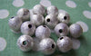 Accessories - 20 Pcs Silver Plated Sand Star Dust Beads Texured Beads 10mm A3861
