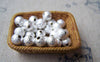 Accessories - 20 Pcs Silver Plated Sand Star Dust Beads Texured Beads 6mm A2439