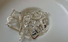 Accessories - 20 Pcs Silver Tone Brass Flat Diamond Earwire 12x20mm A6460