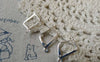Accessories - 20 Pcs Silver Tone Brass Flat Diamond Earwire 12x20mm A6460