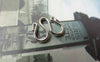 Accessories - 20 Pcs Silvery Gray Nickel Tone Brass M Bail Clasps Chain End Connector 10x13mm A7137