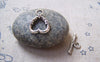 Accessories - 20 Sets Antique Silver Flower Heart Toggle Clasps A5075