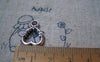 Accessories - 20 Sets Antique Silver Flower Heart Toggle Clasps A5075
