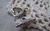 Accessories - 20 Sets Antique Silver Flower Heart Toggle Clasps A5075