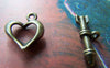 Accessories - 20 Sets Of Antique Bronze Heart Toggle Clasps A217