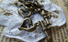 Accessories - 20 Sets Of Antique Bronze Heart Toggle Clasps A217