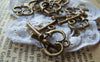 Accessories - 20 Sets Of Antique Bronze Heart Toggle Clasps A225