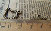 Accessories - 20 Sets Of Antique Bronze Textured Heart Toggle Clasps Double Sided A223
